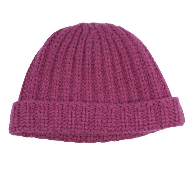[HERMES] Hermes Knit Cap Wool Pink Unisex A Rank