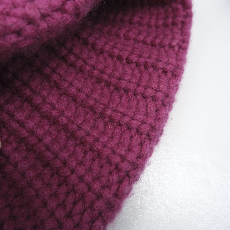 [HERMES] Hermes Knit Cap Wool Pink Unisex A Rank