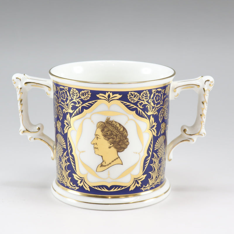 【Royal Crown Derby】ロイヤルクラウンダービー
 エリザベス2世女王 御即位40周年記念 食器
 カップ Queen Elizabeth II 40th Anniversary of Accession to the Throne _Sランク