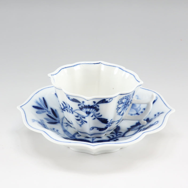 [Meissen] Meissen Antique Blue Onion Cup & Saucer x 1 Tableware Porcelain Unisex Tableware A Rank