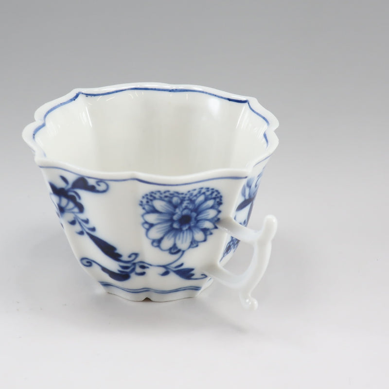[Meissen] Meissen古董蓝色洋葱杯和碟子x 1餐具瓷器餐具