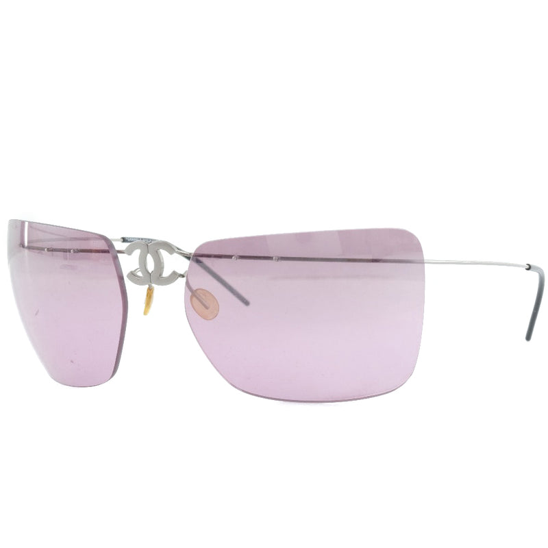 [CHANEL] Chanel Coco Mark Sunglasses Plastic 60 □ 17 engraved ladies sunglasses