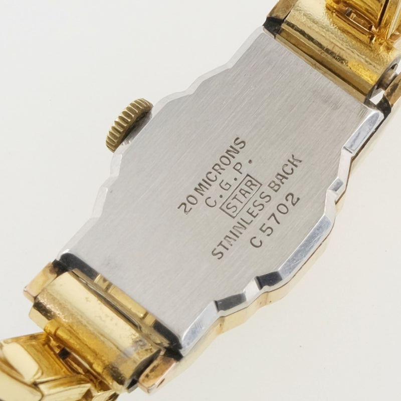 【CITIZEN】シチズン
 Charm 手巻き 17石 腕時計
 ステンレススチール ゴールド 手巻き レディース シルバー文字盤 腕時計
B-ランク