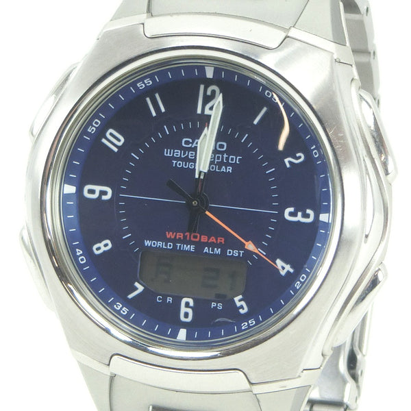 [Casio] Ceptor Ceptor Web Septer Tough Solar WVA-430J Watch Solar Radio Reloj Anadisi Dial Men's Navy Dial Watch