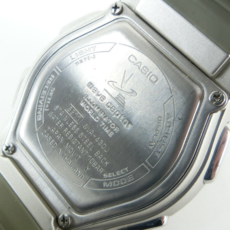 [CASIO] Casio WAVE CEPTOR Web Septer Tough Solar WVA-430J Watch Solar Radio Clock Anadisi Dial Men's Navy Dial Watch