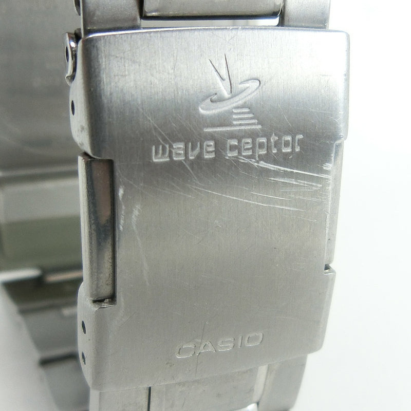 [casio] Casio Wave Ceptor Web网络链固体艰难的太阳能WVA-430J观看太阳能无线电时钟Anadisi Dial Men's Navy Dial手表