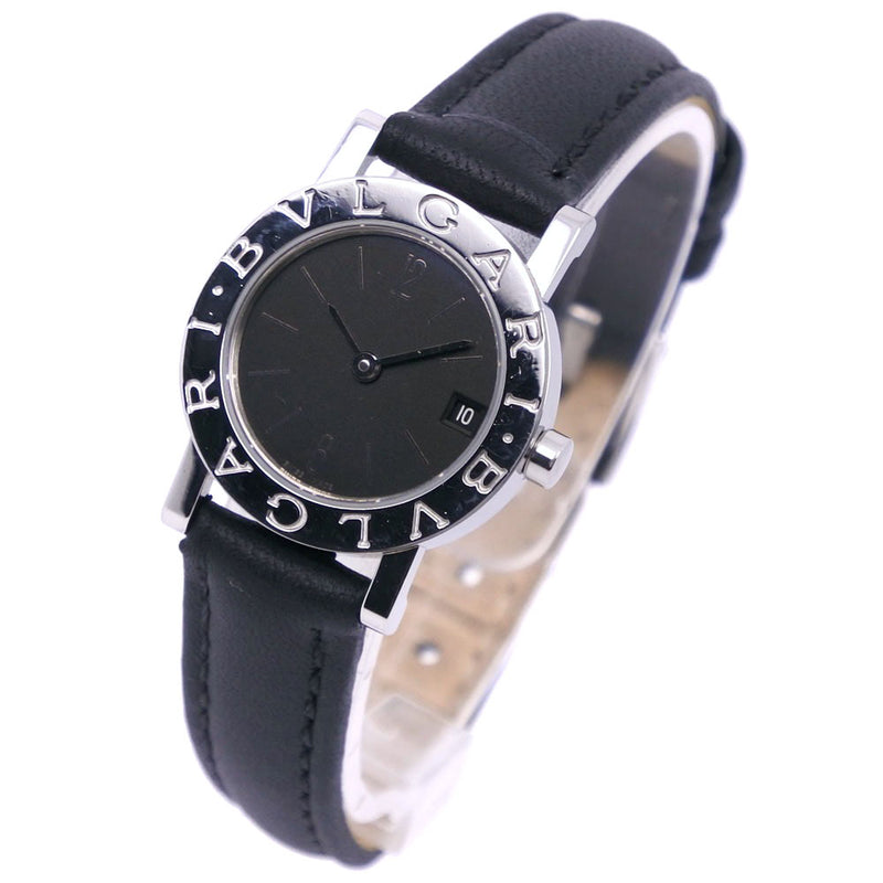【BVLGARI】ブルガリ
 ブルガリブルガリ BB23SL 腕時計
 ステンレススチール×レザー クオーツ アナログ表示 レディース 黒文字盤 腕時計
A-ランク