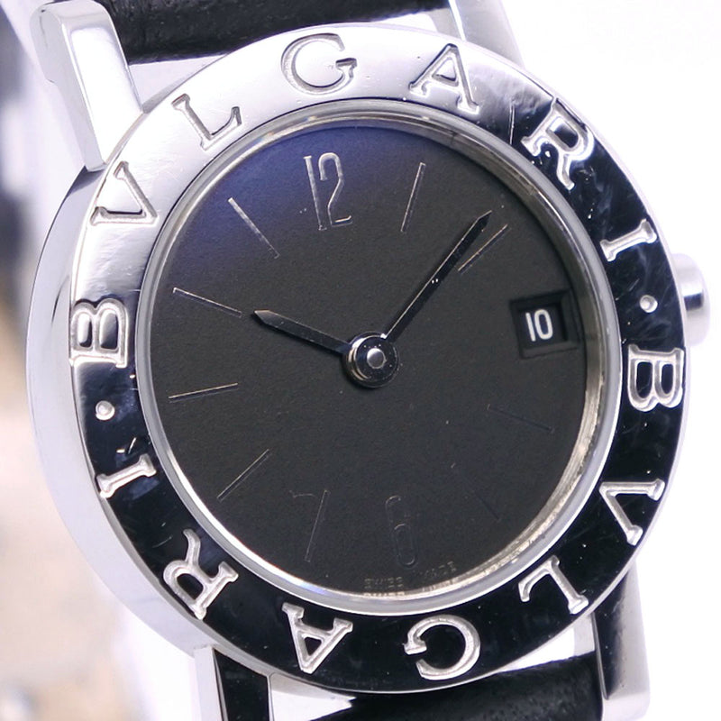 【BVLGARI】ブルガリ
 ブルガリブルガリ BB23SL 腕時計
 ステンレススチール×レザー クオーツ アナログ表示 レディース 黒文字盤 腕時計
A-ランク