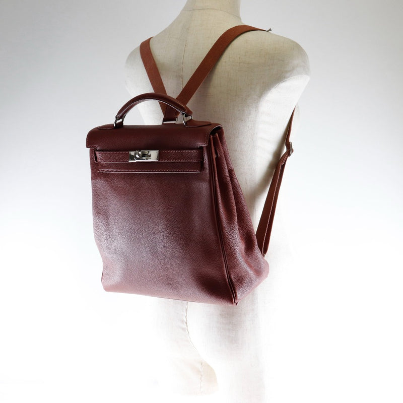 HERMES] Hermes Kelly Advucks Daypack Leather red tea □ D engraved ladies  backpack daypack – KYOTO NISHIKINO