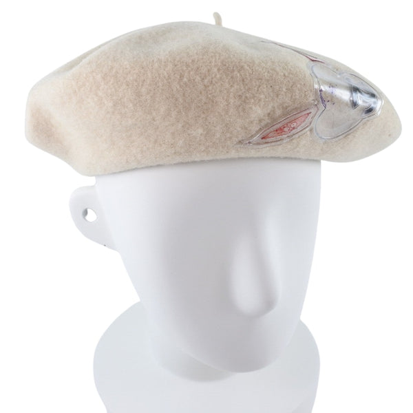 [CHANEL] Chanel 
 Beret and other hats 
 Wool White Beret Ladies