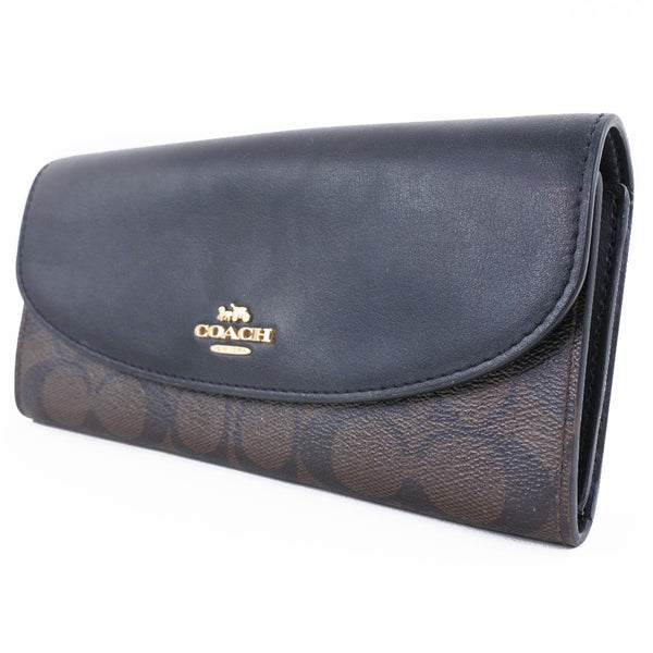 [코치] 코치 서명 롱 지갑 송아지 X PVC 블랙 유니니스 렉스 긴 지갑 A 순위