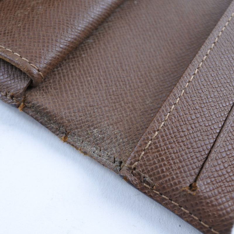 LOUIS VUITTON Louis Vuitton Canvas Leather Portefeuille LV Pont Neuf Trifold  Wallet M81393 Brown/Beige