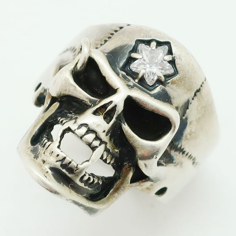 スカル ドクロ 骸骨モチーフ 27号 リング・指輪
 ラインストーン シルバー skull skull skeleton motif メンズ