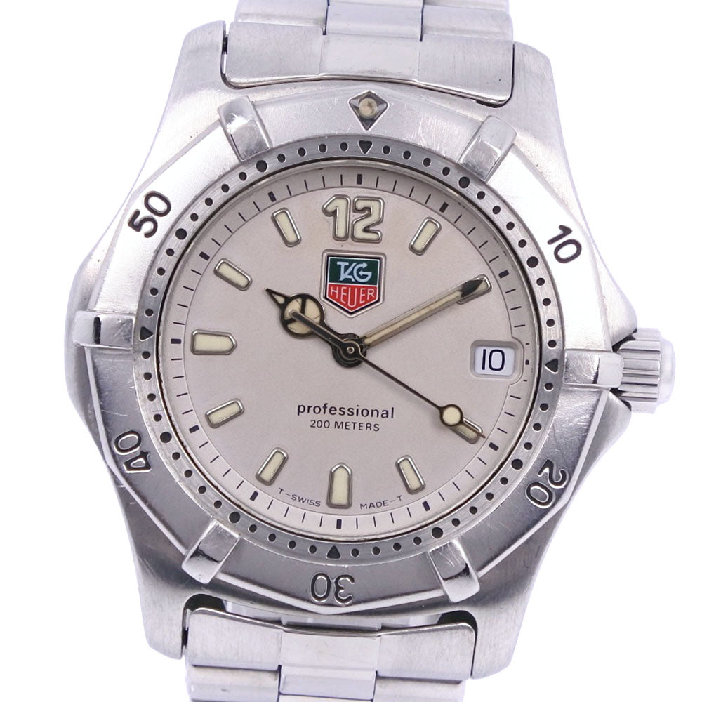 【不動】タグホイヤー　WK1212 Tag Heuer Professional Wk1212 34mm Silver Dial Date Quartz Men's