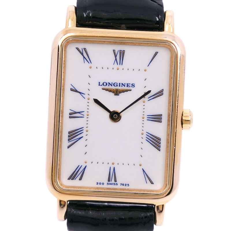 [Longines] Longin Grand Classic Watch 스테인리스 스틸 X 가죽 석영 아날로그 레이디 흰색 다이얼 시계 순위