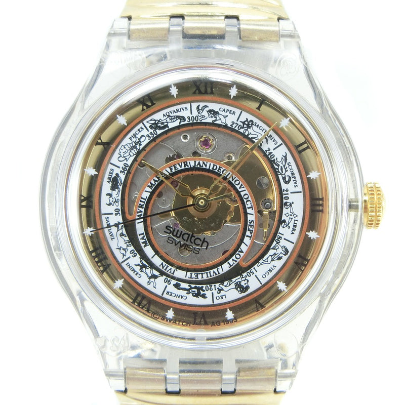 Swatch】スウォッチ スケルトン 12星座 文字盤 天体 腕時計 自動
