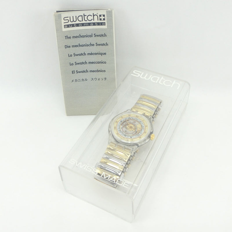 【Swatch】スウォッチ
 スケルトン 12星座 文字盤  天体 腕時計
 自動巻き メンズ スケルトン文字盤 腕時計
A-ランク