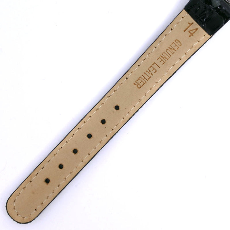 [오메가] 오메가 제네바 칼. 625 스테인리스 스틸 X 가죽 검은 손 -wound 아날로그 부하 유니즈 흰색 다이얼 다이얼 시계