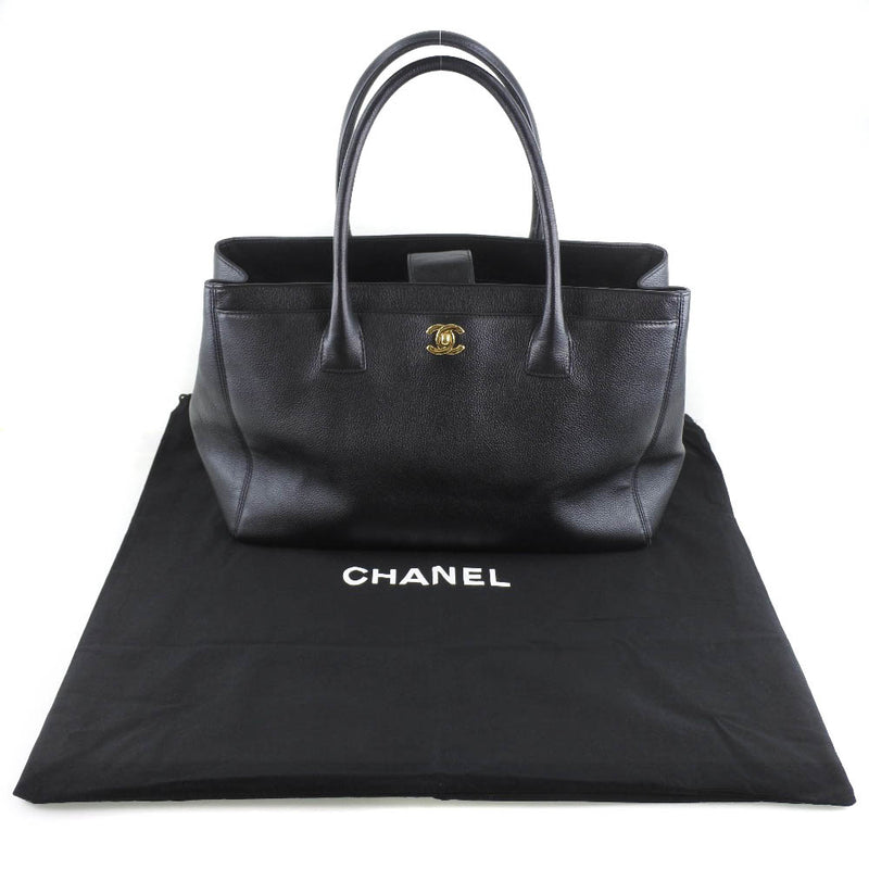 [CHANEL] Chanel Executive Grand A15206 Tote Bag Leather Black Ladies Tote Bag A Rank