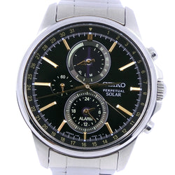 【SEIKO】セイコー
 スピリット スマート V198-0AC0 ステンレススチール ソーラー時計 アナログ表示 メンズ 黒文字盤 腕時計
A-ランク