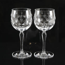 [Tiffany & Co.] Tiffany Floretto Wine Glass X 2 Little Crystal_ Tableware B-Rank