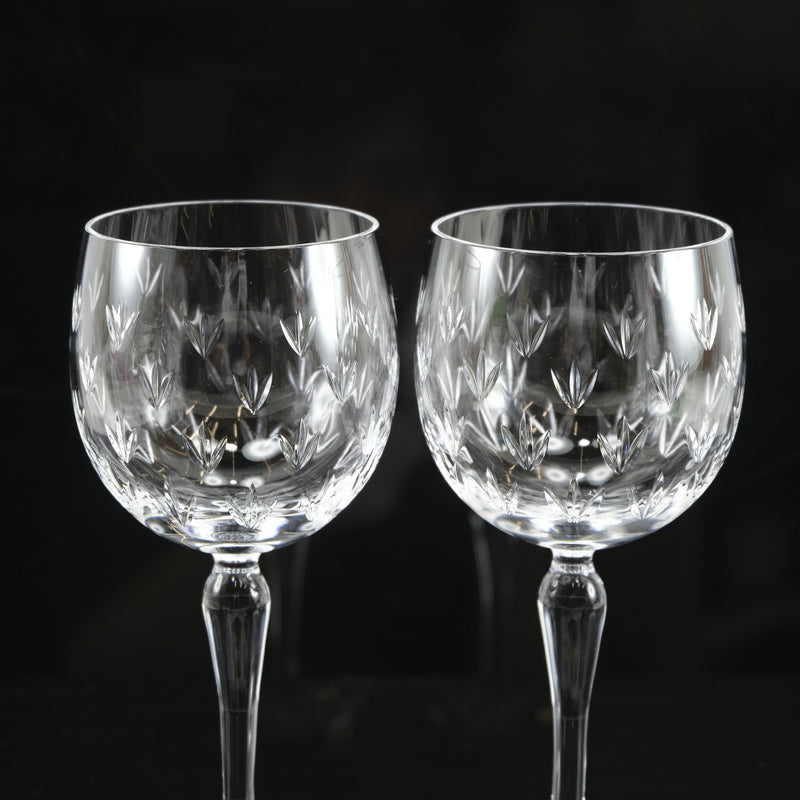 [Tiffany & Co.] Tiffany Floretto Wine Glass X 2 Little Crystal_ Tableware B-Rank