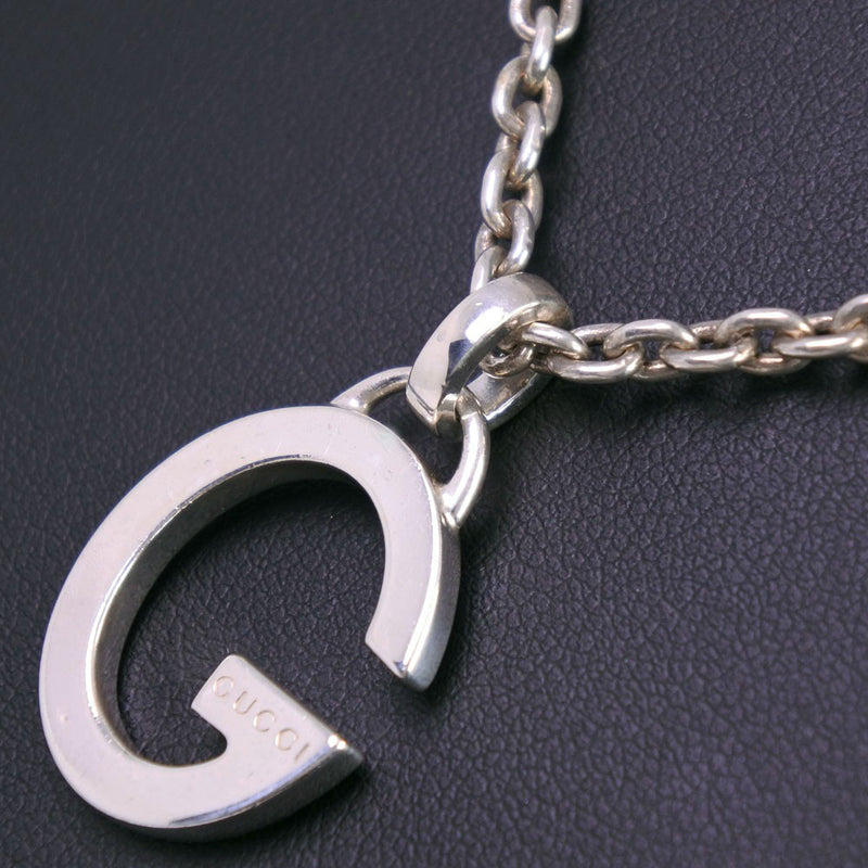 [GUCCI] Gucci G Logo Necklace Silver 925 Unisex Necklace A-Rank