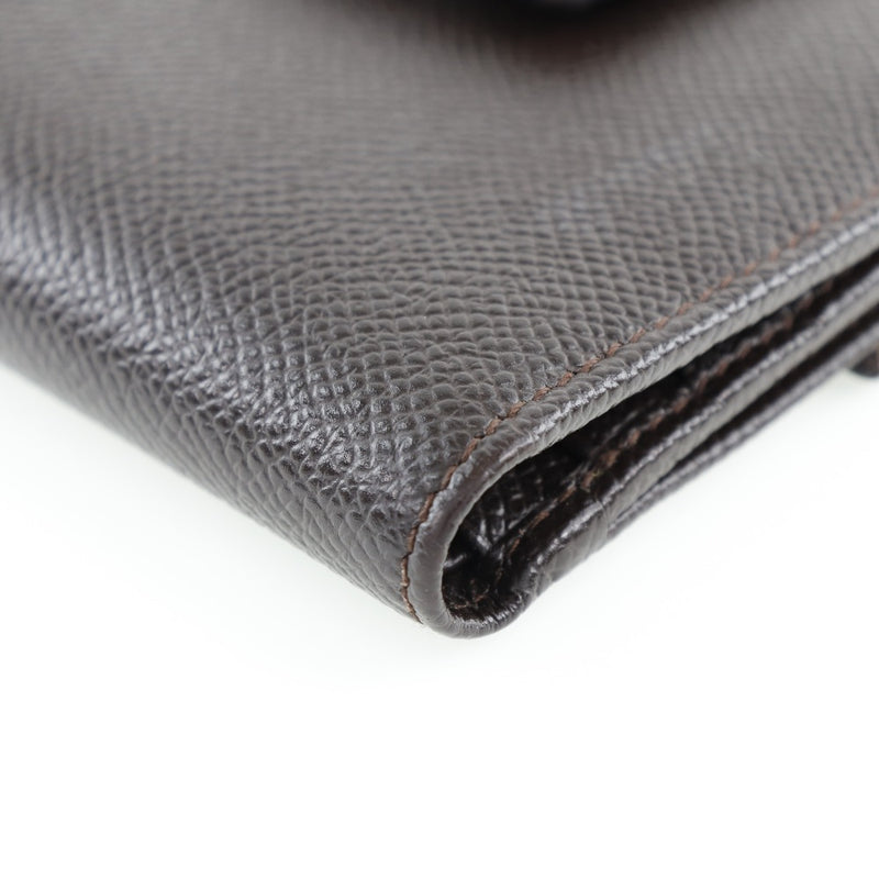 [Bvlgari] Bulgari W Hook 20'834 Leather Teaumise Bi -fold Wallet A等级