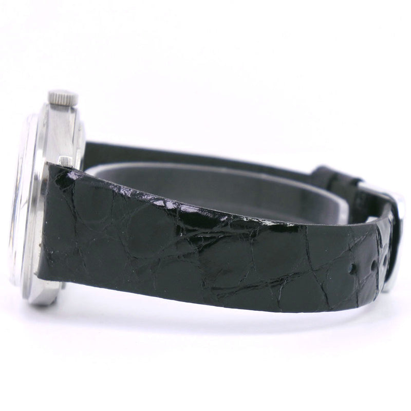 [IWC]国际手表公司古董日期Cal.8541b 1827观看不锈钢X皮革黑色自动风男士银牌手表