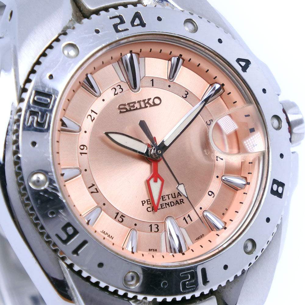 【SEIKO】セイコー パーペチュアルカレンダー 8F56-002A ステンレススチール シルバー クオーツ アナログ表示 メンズ ピンクゴ –  KYOTO NISHIKINO