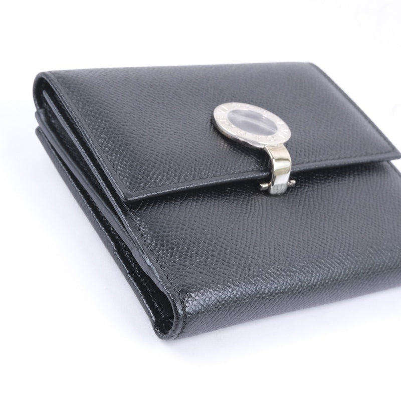 BVLGARI】ブルガリ ブルガリブルガリ ロゴ 二つ折り財布 レザー 黒 