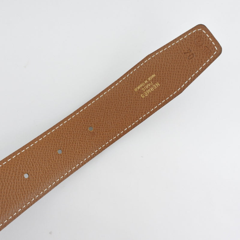 [HERMES] Hermes H belt 70 Box Carf Black 〇Z engraved Ladies Belt A-Rank