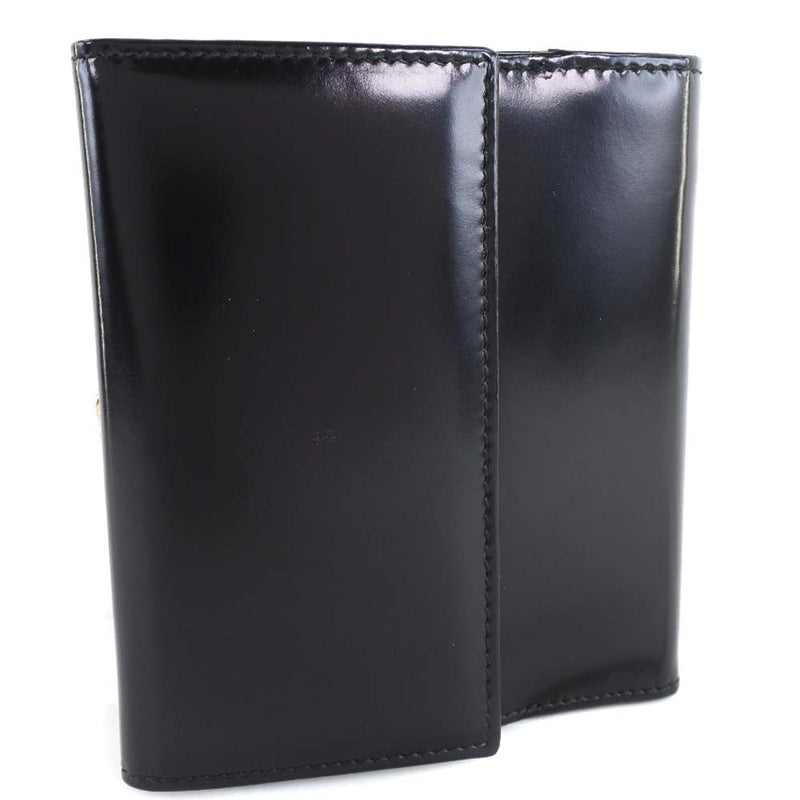 [GUCCI] Gucci 035.0416.2166 Patent Leather Black Ladies Bi -fold Wallet A Rank