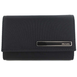 [Prada] Prada 6 Tessuto consecutivo Chic 1M0222 Piombo Black Unisex Key Case A+Rank