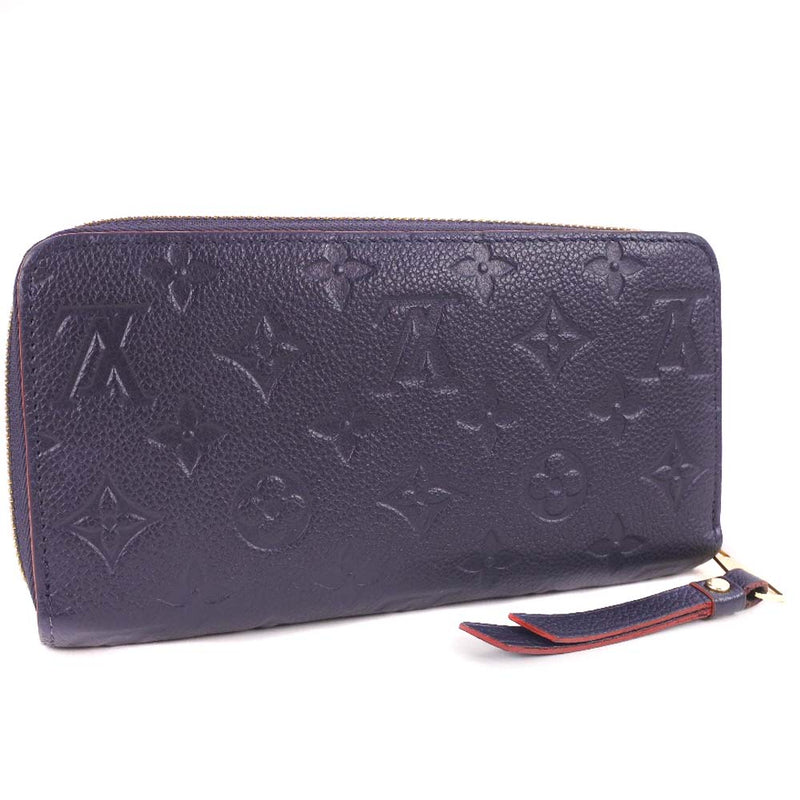 Louis Vuitton Amplant Zippy Wallet Black Monogram Logo Embossed