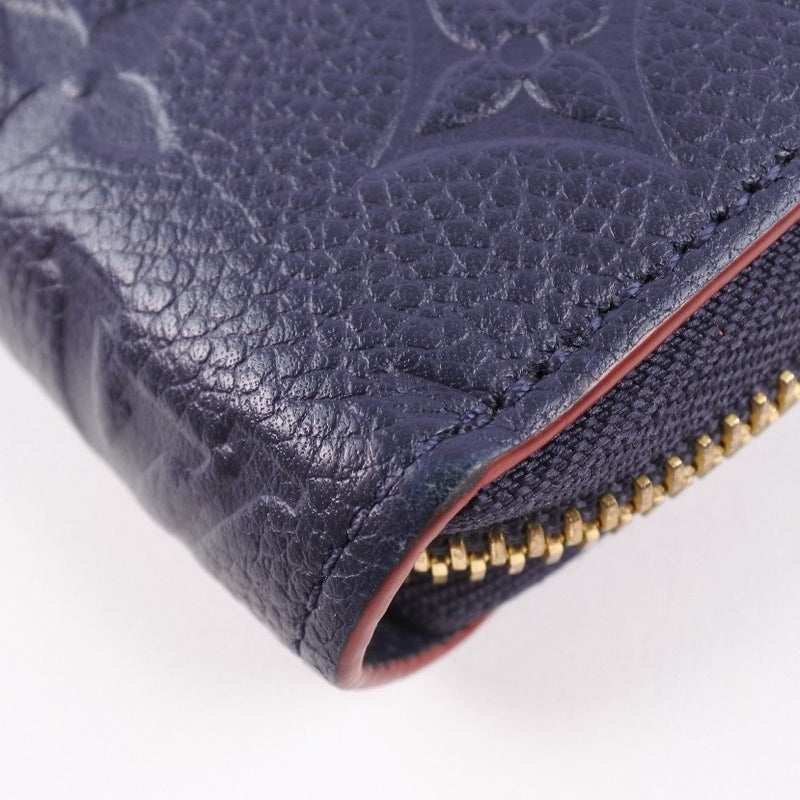 [Louis Vuitton] Louis Vuitton Zippy Wallet Round Sostener M62121 Monograma Anplant Marine Louge Navy SP2128 Grabado Billet de Long Long