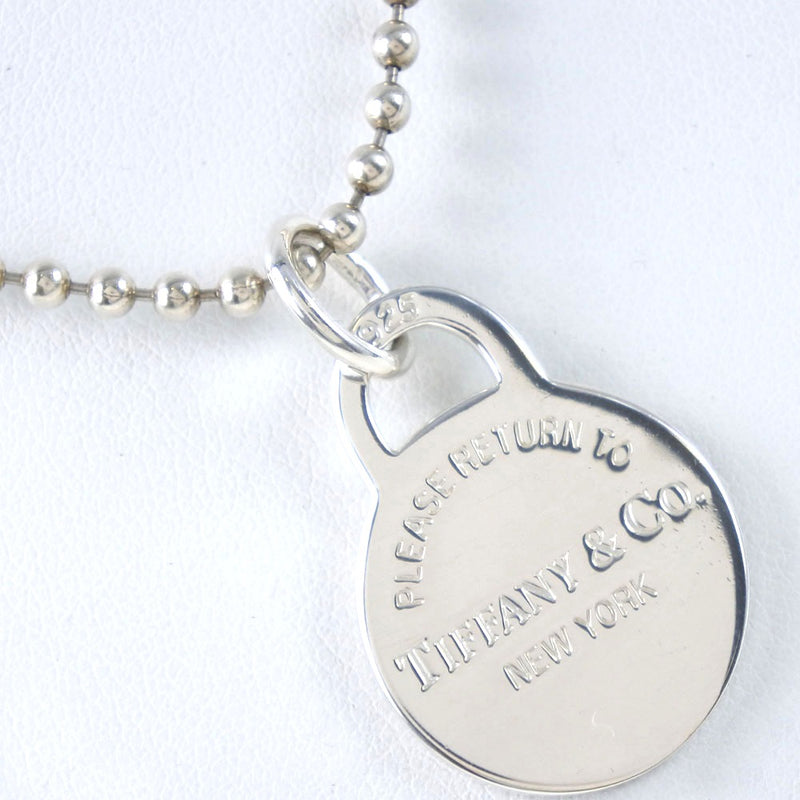 [TIFFANY & CO.] Tiffany Tag Ball Chain Necklace Silver 925 Unisex Necklace A Rank