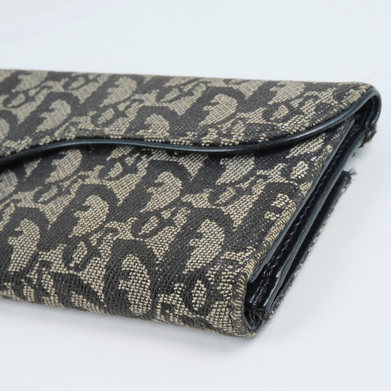【Dior】クリスチャンディオール
 トロッター サドル 三つ折り財布
 キャンバス カーキ レディース 三つ折り財布