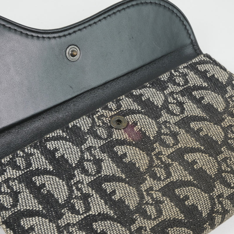 [DIOR] Christian Dior Trotter Saddle triple -fold wallet canvas khaki Ladies triple fold wallet