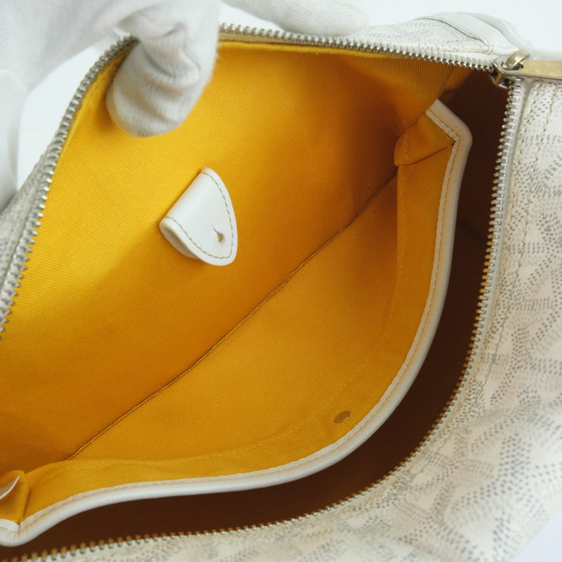 【GOYARD】ゴヤール
 ボストン ハンドバッグ
 PVCコーティングキャンバス 白 レディース ハンドバッグ