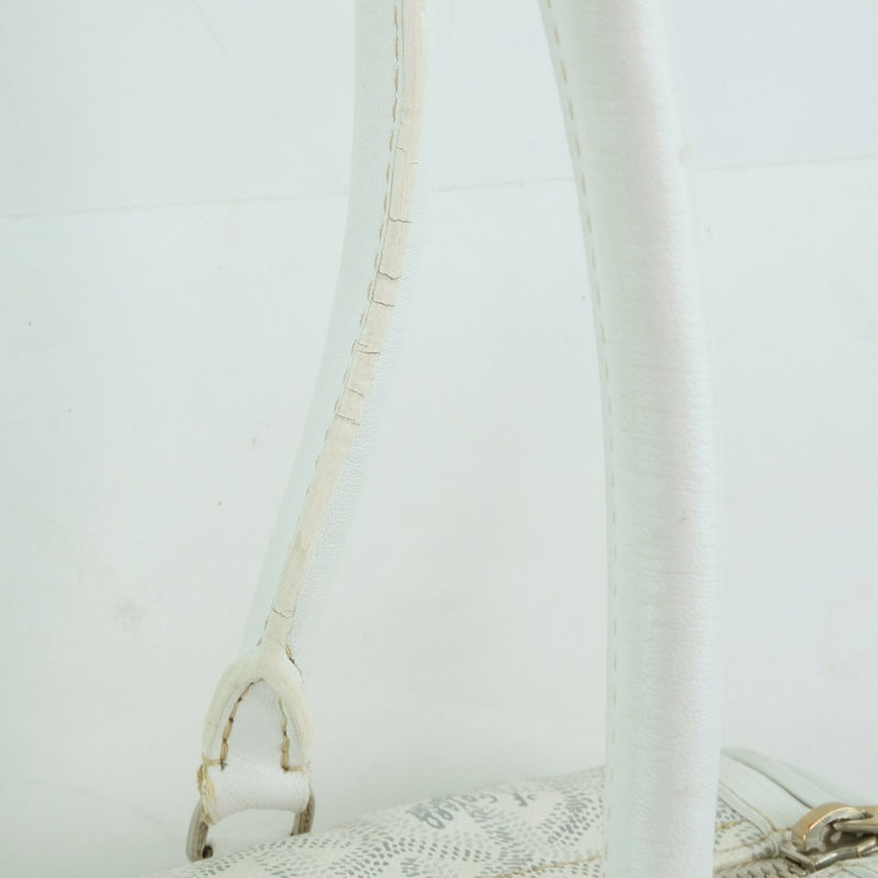 【GOYARD】ゴヤール
 ボストン ハンドバッグ
 PVCコーティングキャンバス 白 レディース ハンドバッグ