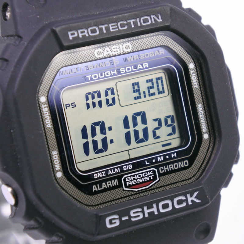 【CASIO】カシオ
 G-SHOCK PROTECTION GW-5000 腕時計
 ステンレススチール×ラバー ソーラー電波時計 デジタル表示 メンズ グレー文字盤 腕時計
A-ランク