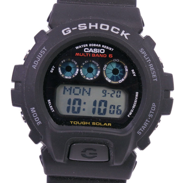 [CASIO] CASIO G-SHOCK GW-6900 시계 스테인리스 스틸 X 고무 태양 광 라디오 시계 디지털 L 디스플레이 남성용 검은 다이얼 시계 A-RANK