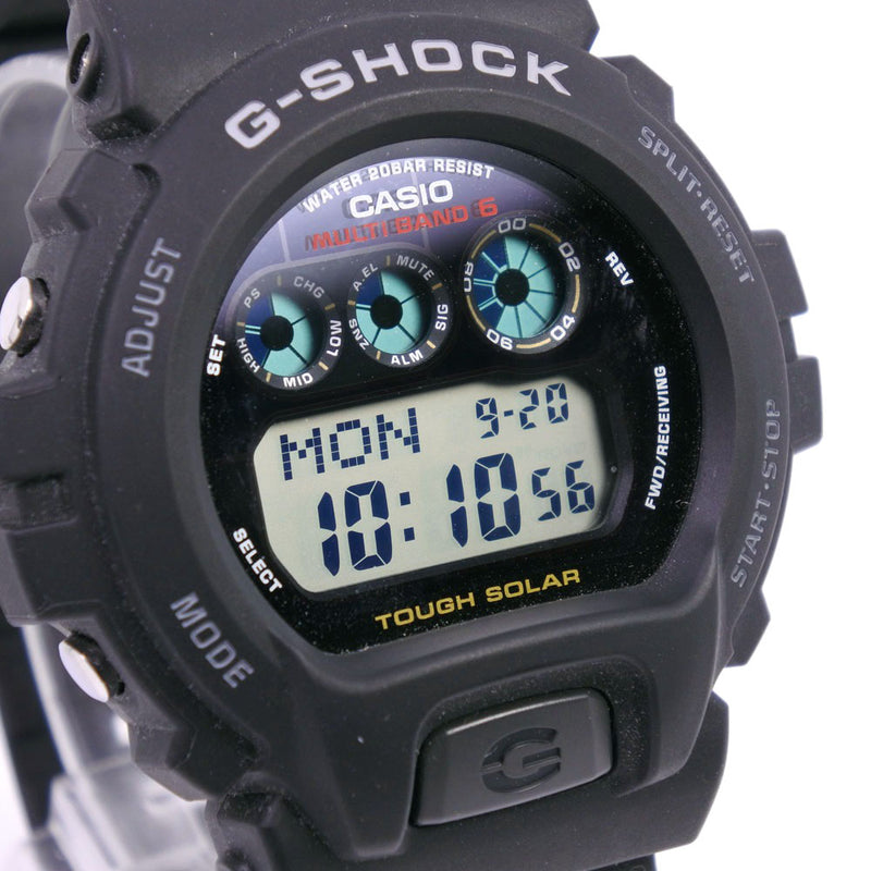 [casio] Casio G-Shock GW-6900观看不锈钢X橡胶太阳能无线电时钟数字L显示男士黑色表盘A-Rank