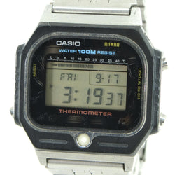 [CASIO] CASIO 디지털 온도계/온도계 100m 방수 희귀 빈티지 운영 TS-3000 시계 쿼츠 디지털 L 디스플레이 남자 시계