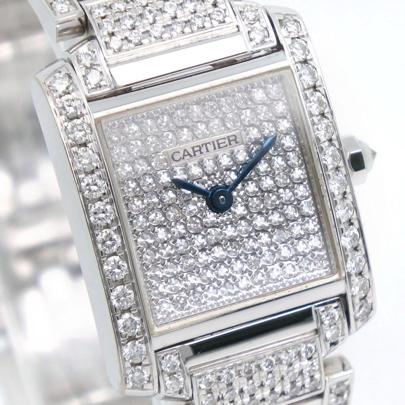 [Cartier] Cartier Tank Francis SM钻石W50012S3观看K18白金X Diamond Quartz Ladies Silver Diar a Rank