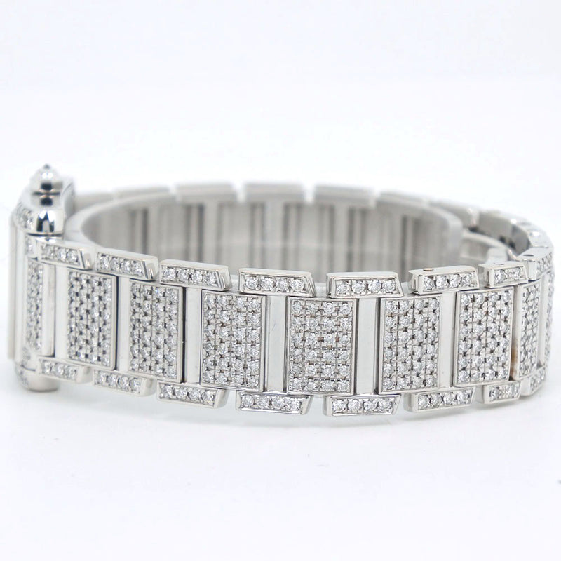 [Cartier] Cartier Tank Francis SM钻石W50012S3观看K18白金X Diamond Quartz Ladies Silver Diar a Rank