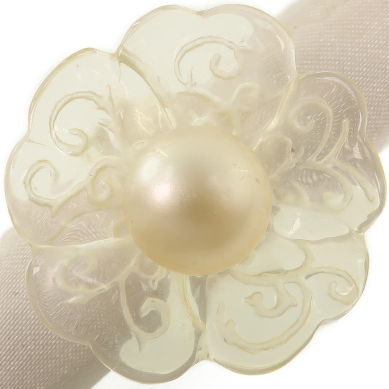 [Chanel] Camellia Camellia Anillo / Anillo Pearl Fake X Plastic No. 14 Clear 03p Grabado Damas Anillo / Anillo
