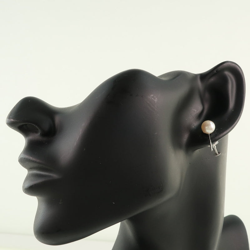 耳环套件7-7.5mm项链7-7.5mm珍珠X K14白金白色女士项链A+等级