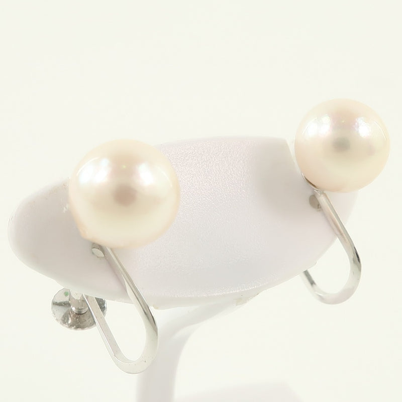 耳环套件7-7.5mm项链7-7.5mm珍珠X K14白金白色女士项链A+等级